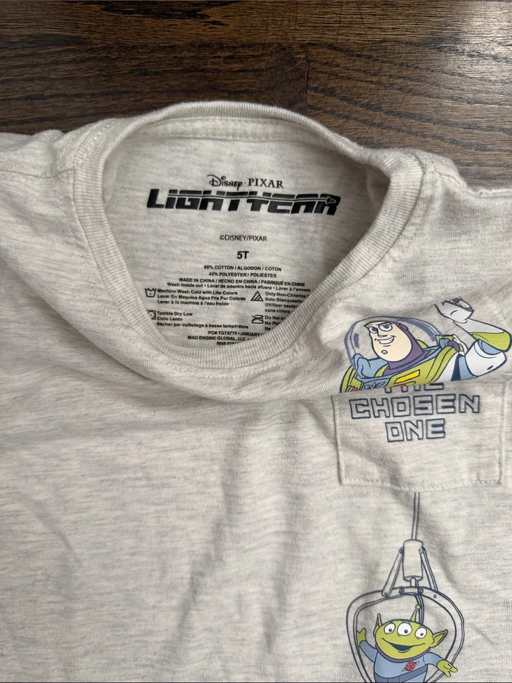 Disney Two-Piece Pajama Set in Gray and Navy with Toy Story Graphics